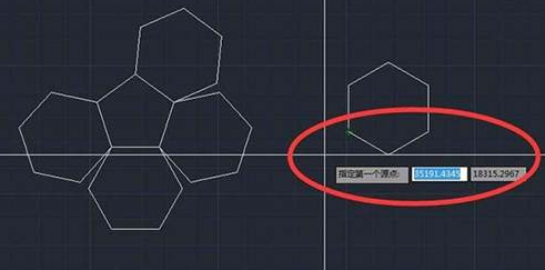 CAD如何使六邊形對(duì)齊到五邊形上？