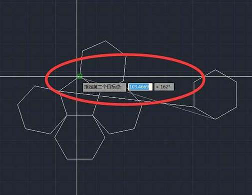 CAD多個(gè)六邊形對(duì)齊的方法